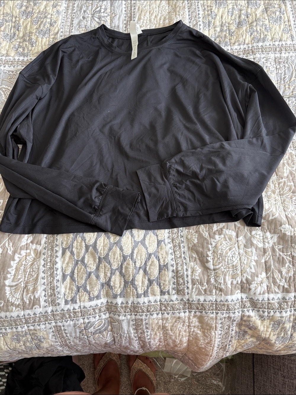 Lululemon Black Long Sleeve Lightweight Top